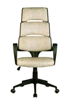 Кресло оператора Riva Chair SAKURA (черный пластик) Пустыня Сахара_1