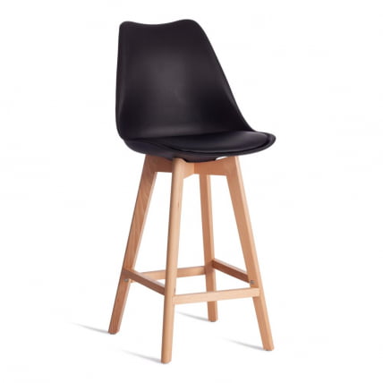 Стул барный TULIP BAR (mod. C1014H-1) / 2 шт. в упаковке пластик/дерево, 42 х 47,5 х 104 см, Black (Черный) 3010/ натуральный Стул барный TULIP BAR (mod. C1014H-1) / 2 шт. в упаковке пластик/дерево, 42 х 47,5 х 104 см, Black (Черный) 3010/ натуральный_0