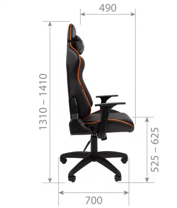 Кресло для геймеров CХАИРМАН ДРАЙВ (ГАМЕ) 40 Черный-оранжевый / CHAIRMAN (GAME)_6