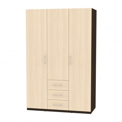 Шкаф распашный R-198х135х45-3(Венге-ДМ)_0