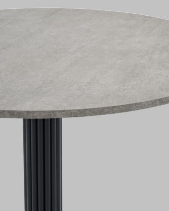 Стол круглый Фризбин D90 столешница Терра основание металл черный_4