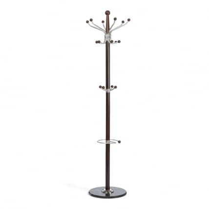 Вешалка Himawari (mod. GH-8014) дерево/хром/мрамор, 37 x 37 x 175 см, Black (Черный) / Walnut (Орех)_0