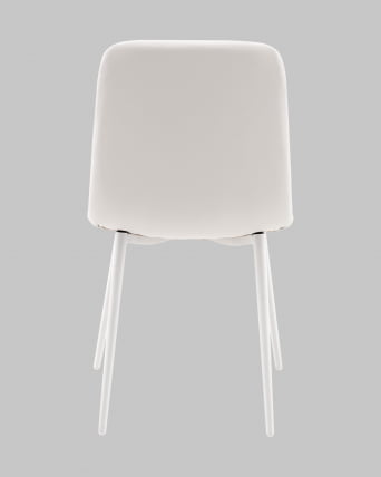 Стул Одди НЕВ экокожа белый белые ножки / NEW_5
