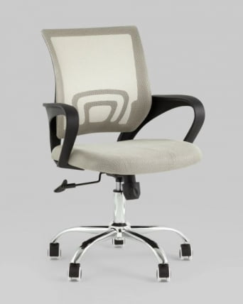 Кресло офисное TopChairs Simple New серый спинка сетка_7
