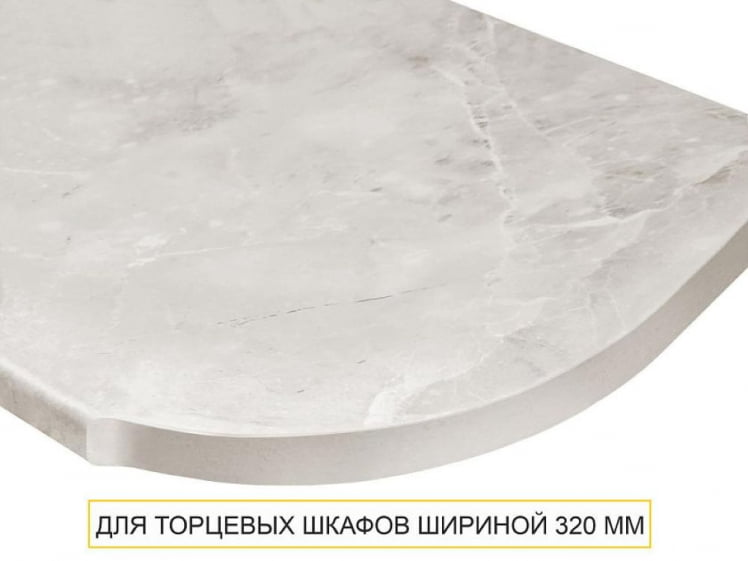 Столешница ПФР 18.300 Итальянский камень (правая радиусная) 3000 мм_0