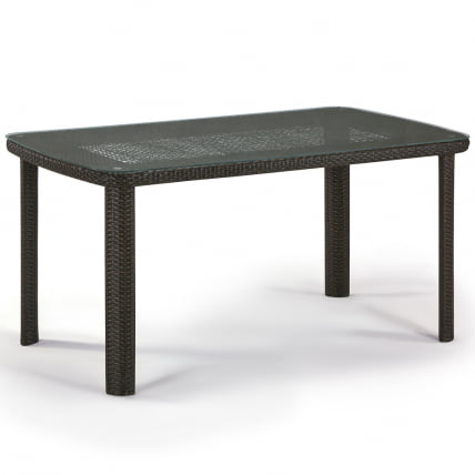 Плетеный стол из искусственного ротанга T51A-W53-150x85 Brown_0