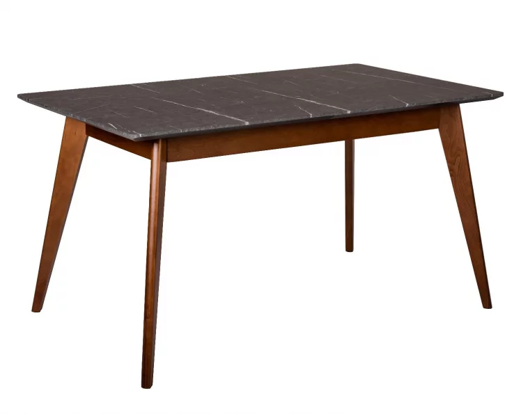 Стол раскладной Лунд 140-180 ОРЕХ-Мрамор Графит_4