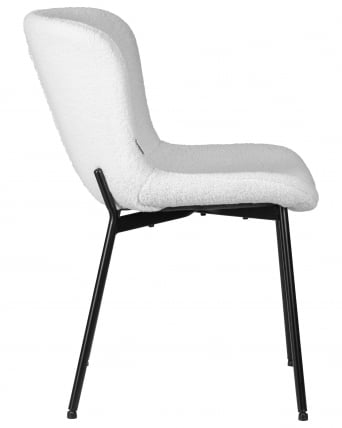Стул обеденный DOBRIN MILO (черные ножки, белый букле (UF992-01))_2