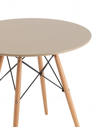 Стол Eames DSW NEW D80 бежевый_2