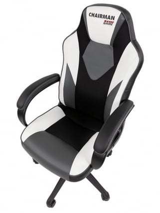 Игровое кресло Chairman гаме 17 Черный Серый Белый / game_8