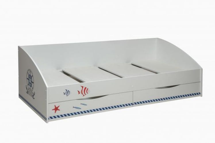 Кровать одинарная Фея-3 симметричная 2000 Белая Кораблик_0