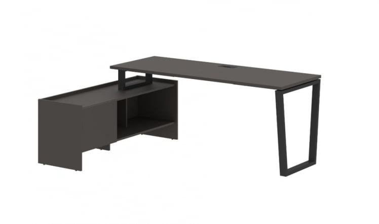 Стол с тумбой EDIS EVCT 19614 Мокко Черный_0