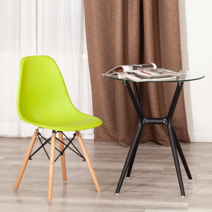 Стул CINDY (EAMES) (mod. 1801) дерево бук/металл/сиденье пластик, 45x51x82 см, Olive (оливковый)_8