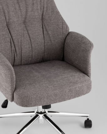 Кресло офисное ТопЧаирс Неома темно-серый ткань / TopChairs Neoma_6