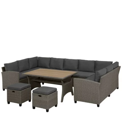 Комплект плетеной мебели AFM-370A Dark Grey Комплект плетеной мебели AFM-370A Dark Grey_1