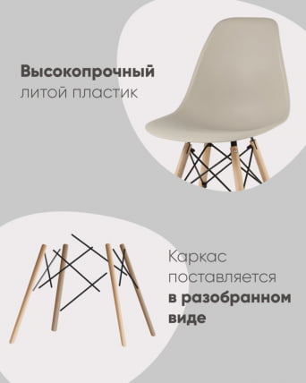 Стул Еамес Стйле ДСВ голубой 4 шт. комплект (разборный каркас) / Eames Style DSW_2