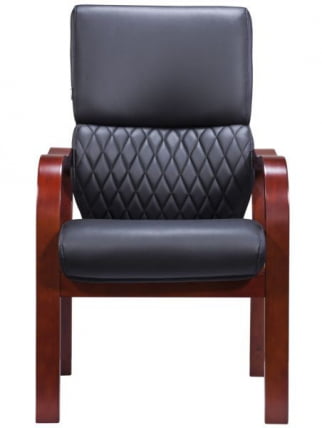Стул руководителя Everprof President Wood CF Экокожа Черный_2