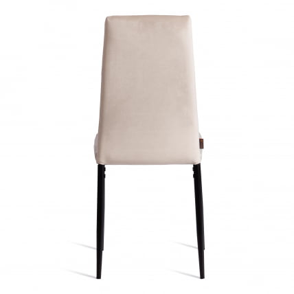 Стул Easy (mod. JSC02-1) металл, флок, 41 х 52 х 96 см, beige (молочный) HLR2 / черный_3