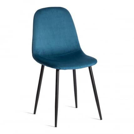 Стул BREEZE (mod. 4724) Велюр/металл , 44 х 53 х 87 см, Dark turquoise (темно-бирюзовый) HLR62 / черный_0
