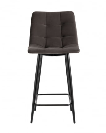 Стул полубарный Джанго 60 см велюр Пепельно-серый_2