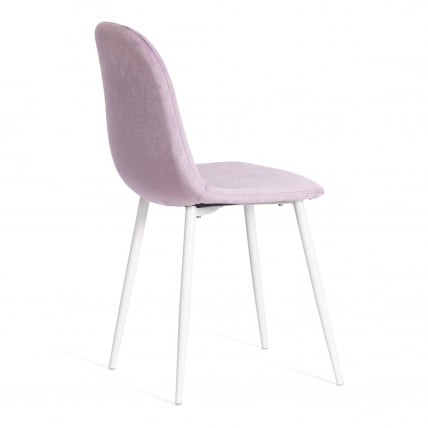 Стул BREEZE (mod. 4724) вельвет/металл, 44 х 53 х 87 см, Light lavander (светло-лавандовый) HLR26 / белый_2