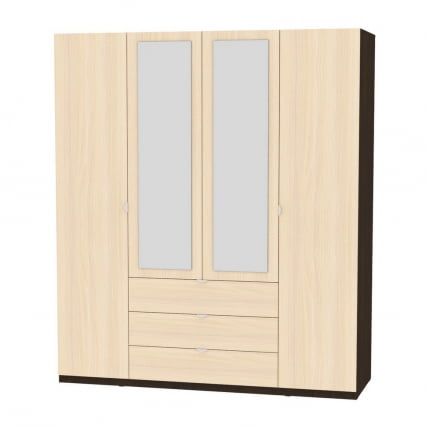 Шкаф распашный R-198х180х45-3-TR-M(Венге-ДМ)_0