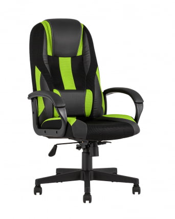 Геймерское кресло TopChairs ST-CYBER 9 GREEN черный/зеленый_0