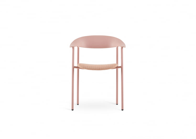 Стул Eila с подушкой пластик розовый_1