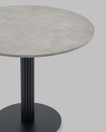 Стол круглый Фризбин D90 столешница Терра основание металл черный_3