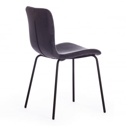 Стул GILLIAN (mod. 0137017-NI) металл/вельвет, 45х52,5х78 см, темно-серый S108 (666 SILVER GREY)/черный_2