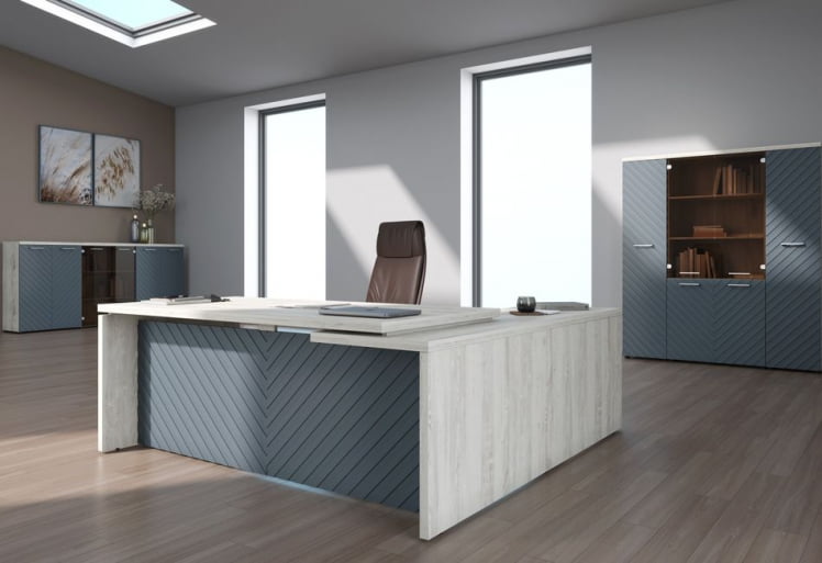 Кабинет руководителя Torr LUX №4 Сосна Эдмонд Серо-голубой Кабинет руководителя Torr LUX №4 Сосна Эдмонд Серо-голубой_0