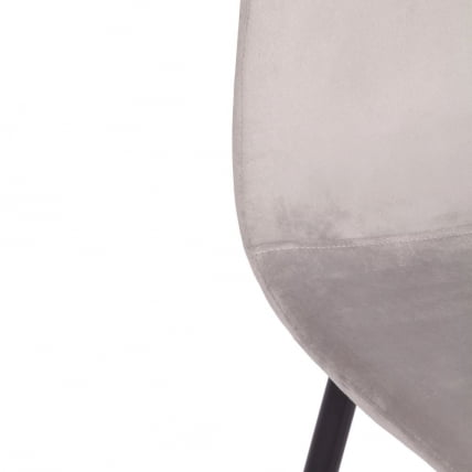 Стул BREEZE (mod. 4724) вельвет/металл, 44 х 53 х 87 см, Light grey (светло-серый) HLR14 / черный_5