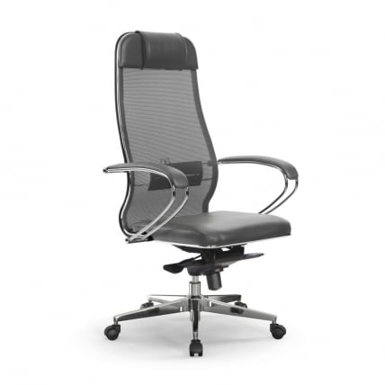 Кресло руководителя Samurai Comfort S Светло-серый_0