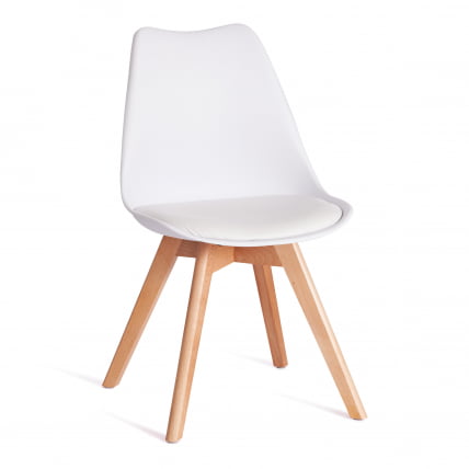 Стул TULIP (mod. 73-1) дерево/пластик/экокожа, 47,5x55x80 см, белый_0