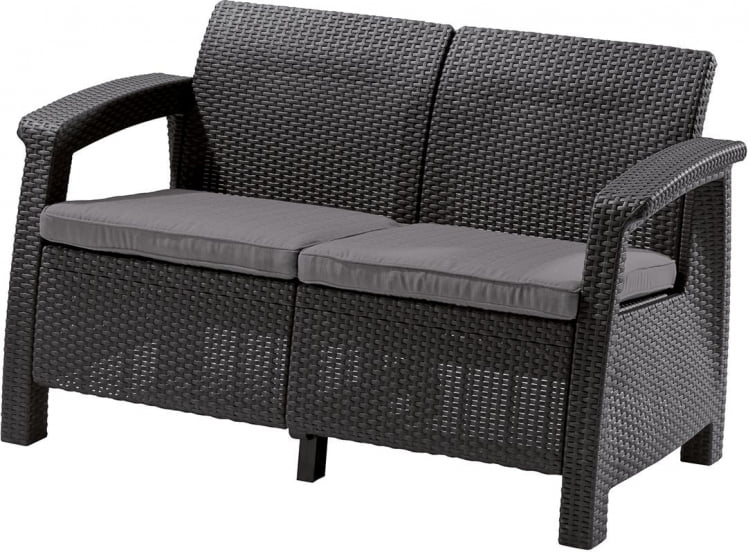 Диван двухместный Corfu Love Seat Черный_0