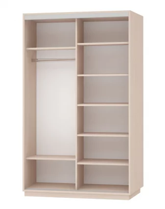 Шкаф-купе двухдверный Экспресс Дуо Элемент 1400х2400х Дуб молочный / 1400х2400h_1