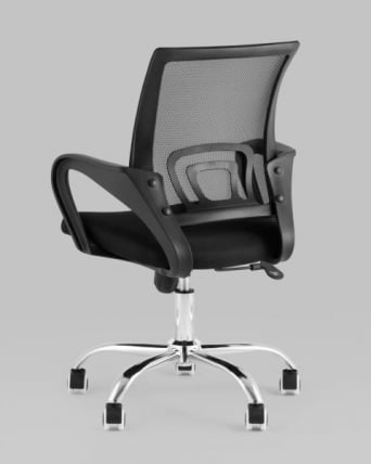 Кресло офисное TopChairs Simple New черный спинка сетка_3