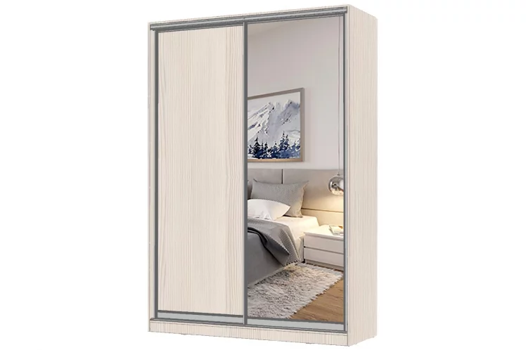 Шкаф-купе 2-х дверный Виктория 1600х584х2300, Бодега светлая 16ДЛДЗ-ПП-Бс 310-307_0