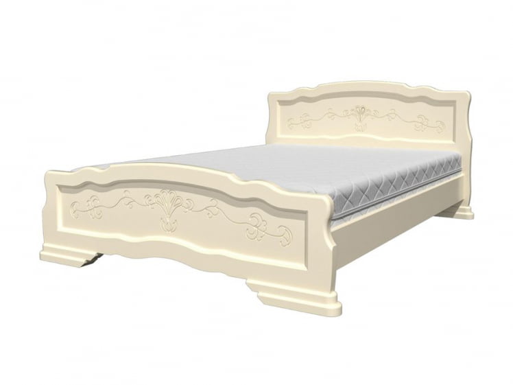 Кровать из массива Карина-6 200х90 Дуб молочный_0