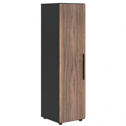 Шкаф-колонка с глухой средней дверью (левый) VELION VENEER VRMCS 40.1 L Американский орех Яшма черная_0