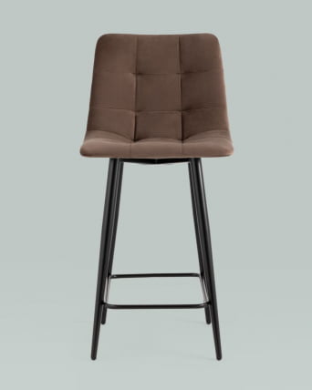Стул полубарный Джанго 60 см велюр Коричневый_7