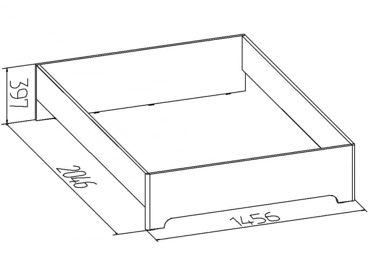 Кровать (1400) Эко 3 Дуб сонома (спальня)_1
