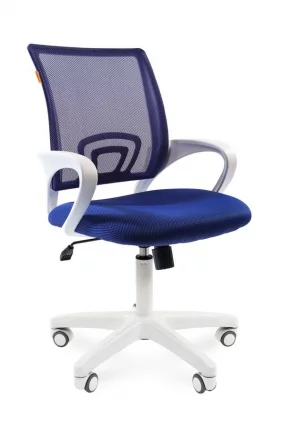 Кресло оператора Chairman 696 white TW-10 Синее_0