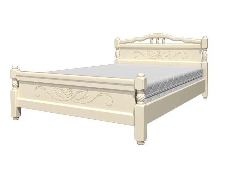 Кровать из массива Карина-5 200х160 Дуб молочный_0
