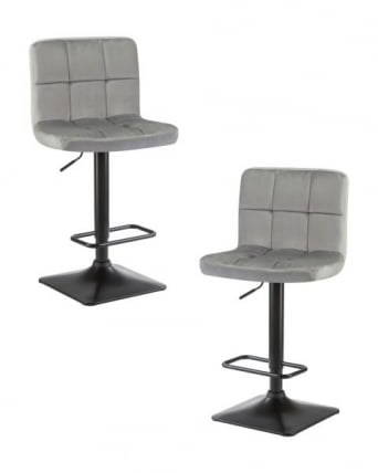 Стул барный DOBRIN DOMINIC (серый велюр (MJ9-75)) 2 шт_0