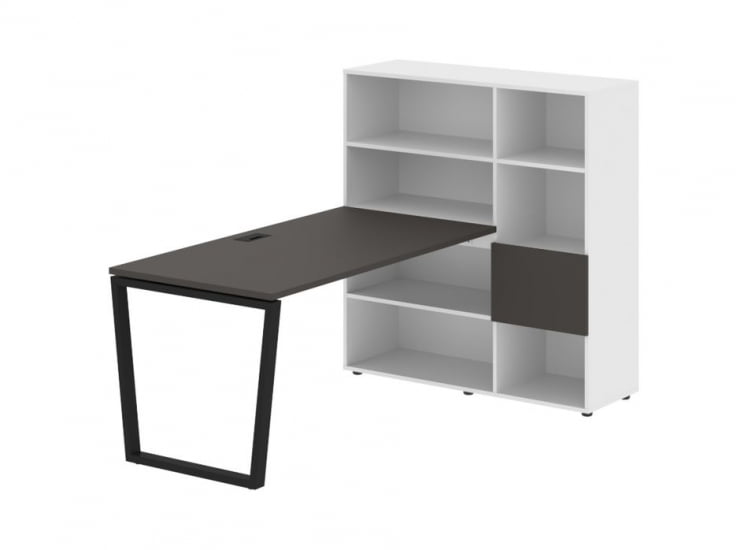 Рабочая станция EDIS EVRST 1215 Мокко Черный Белый_0