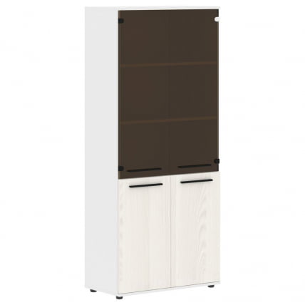 Шкаф комбинированный ЕДИС ЕХCС 85.2 Ясень Траун Черный Белый / EDIS EHCS_0