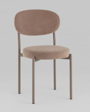 Стул Бриф SN велюр капучино каркас капучино муар_1