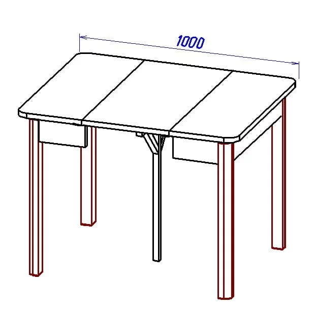 Стол-трансформер СТ 80-11 Дуб сонома_4