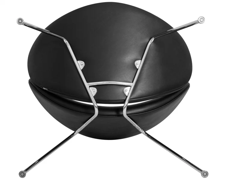 Кресло дизайнерское DOBRIN EMILY Черный винил YP16_6